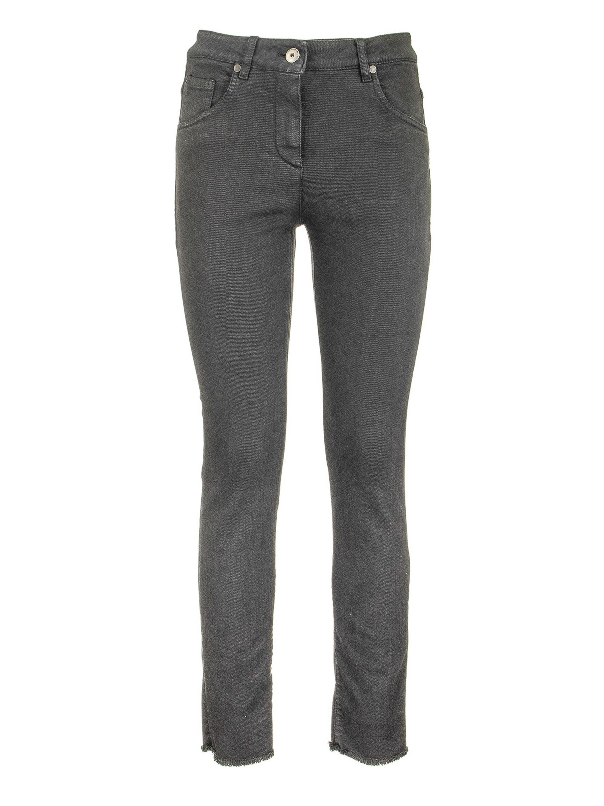 frayed hem denim jeans