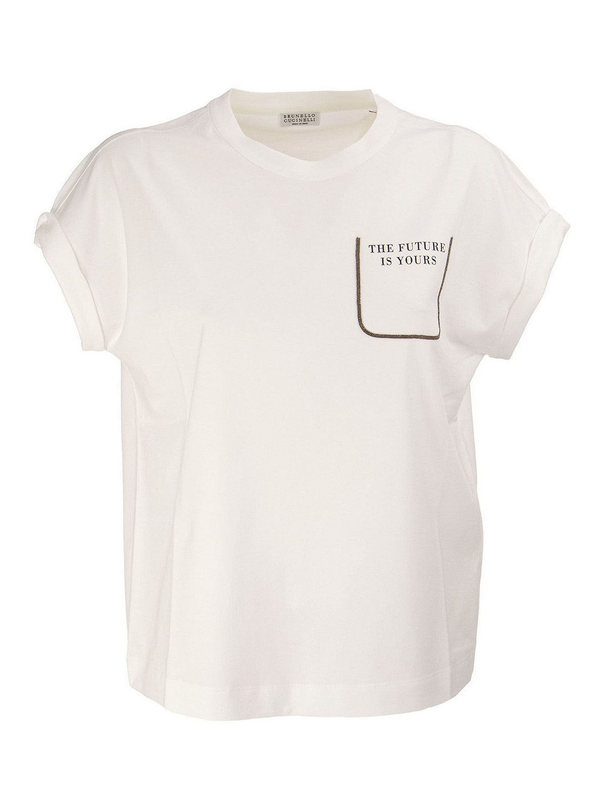 T-shirts Brunello Cucinelli - The Future Is Yours T-shirt - M0A45BP110C159