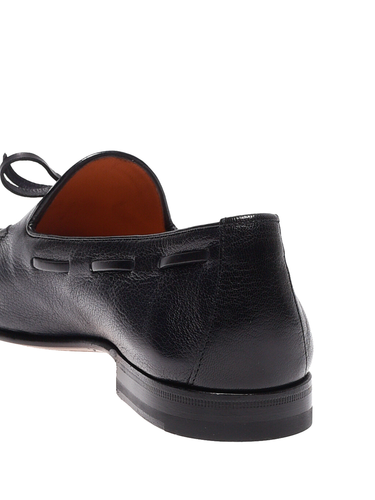 santoni leather slippers