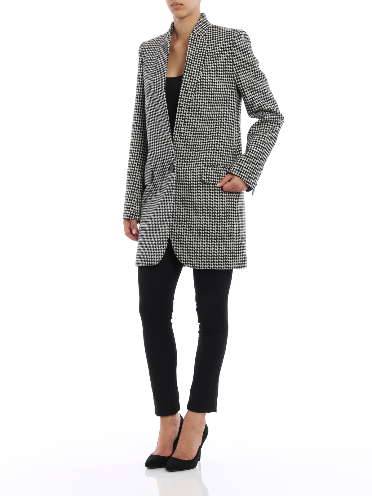 Short coats Stella Mccartney - Bryce houndstooth wool coat 