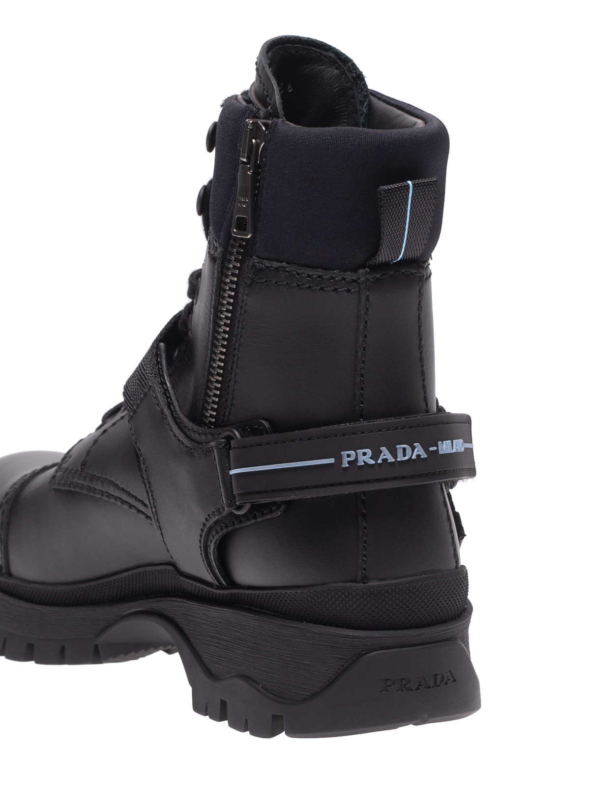 prada buckle combat boots