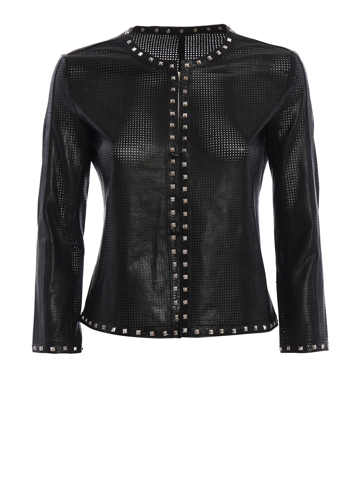 Bully - Studded leather jacket - leather jacket - 914110 | iKRIX.com