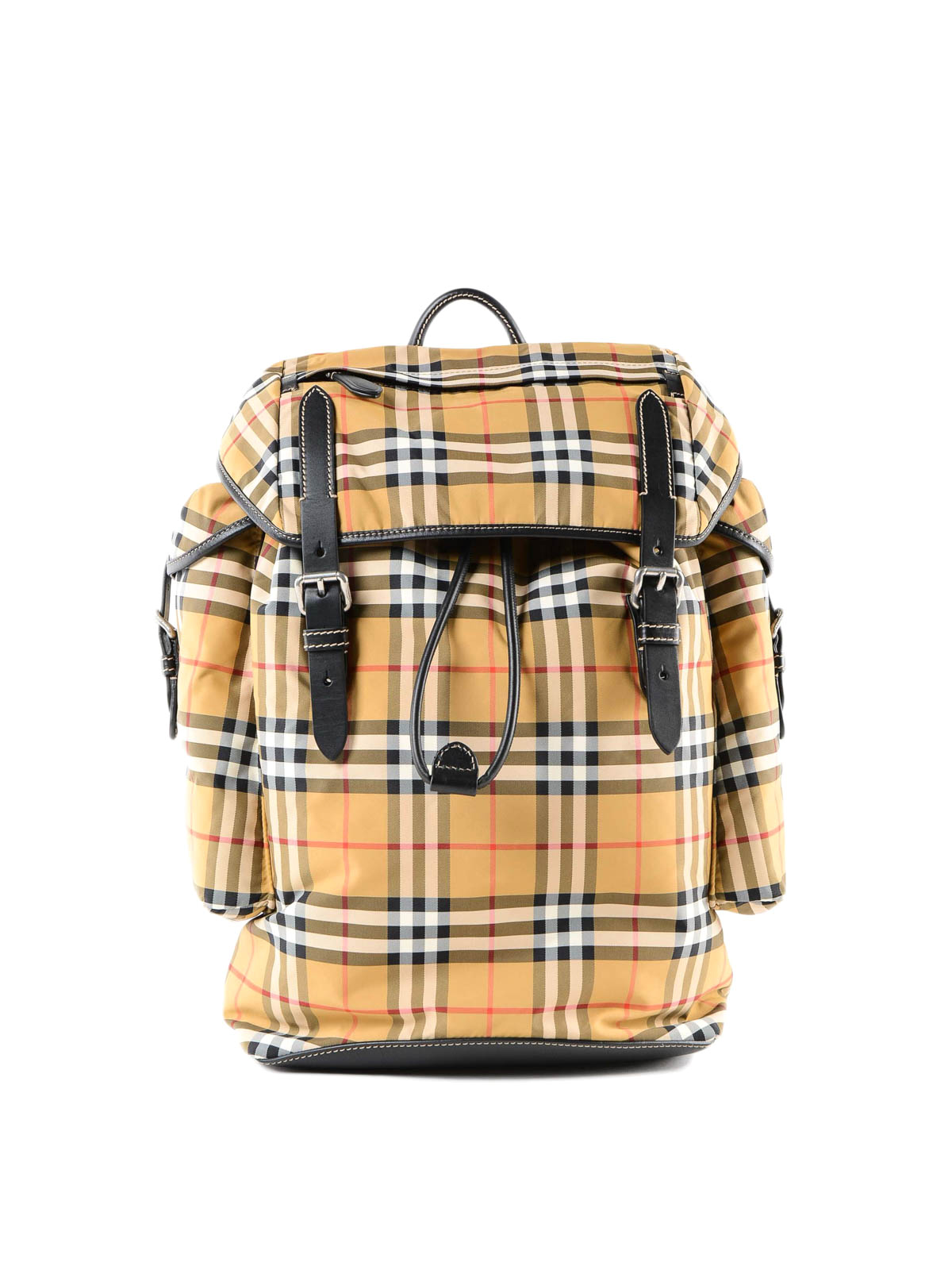 vintage check nylon backpack