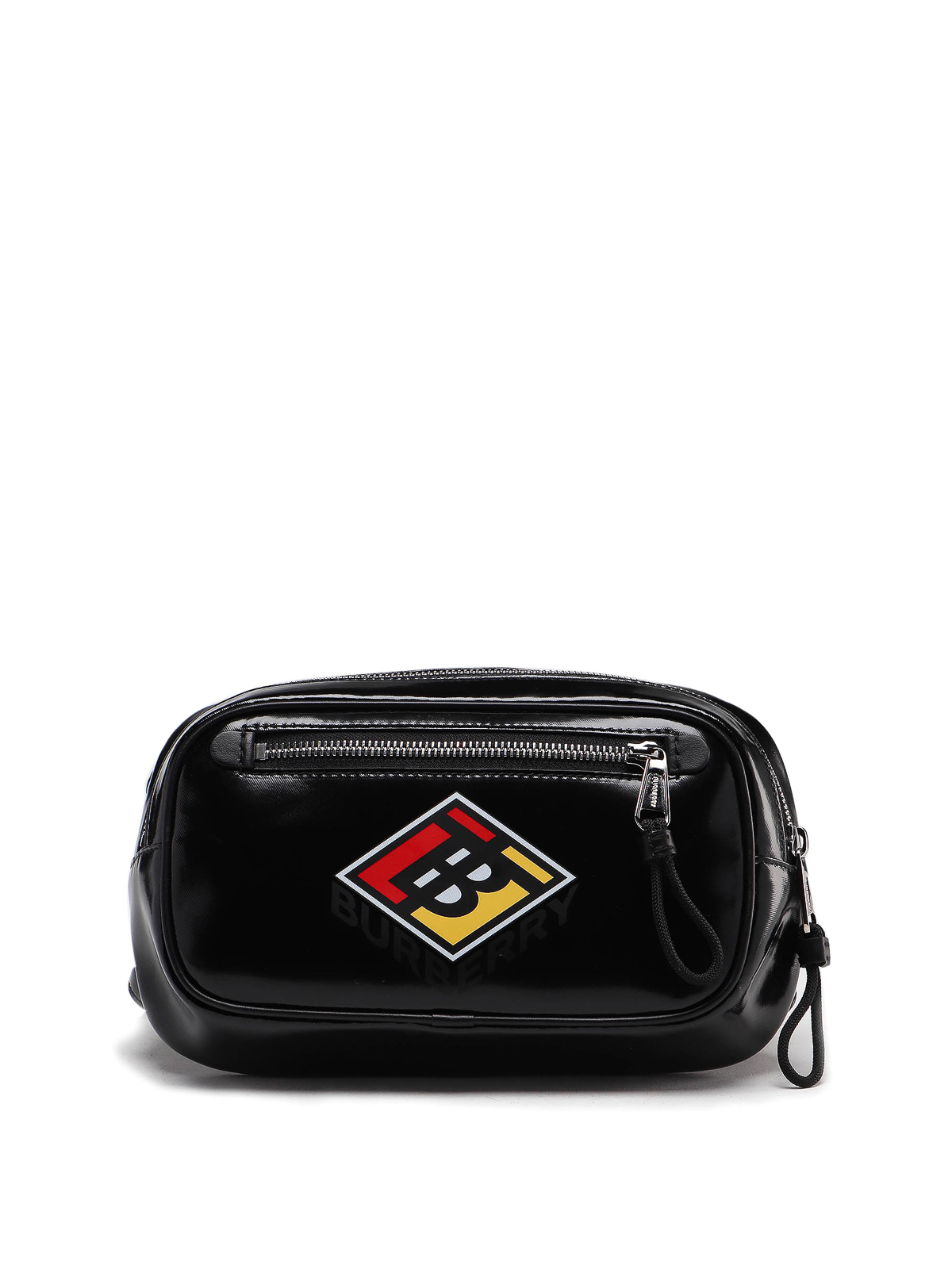 Burberry Logo Print Belt Bag In Black