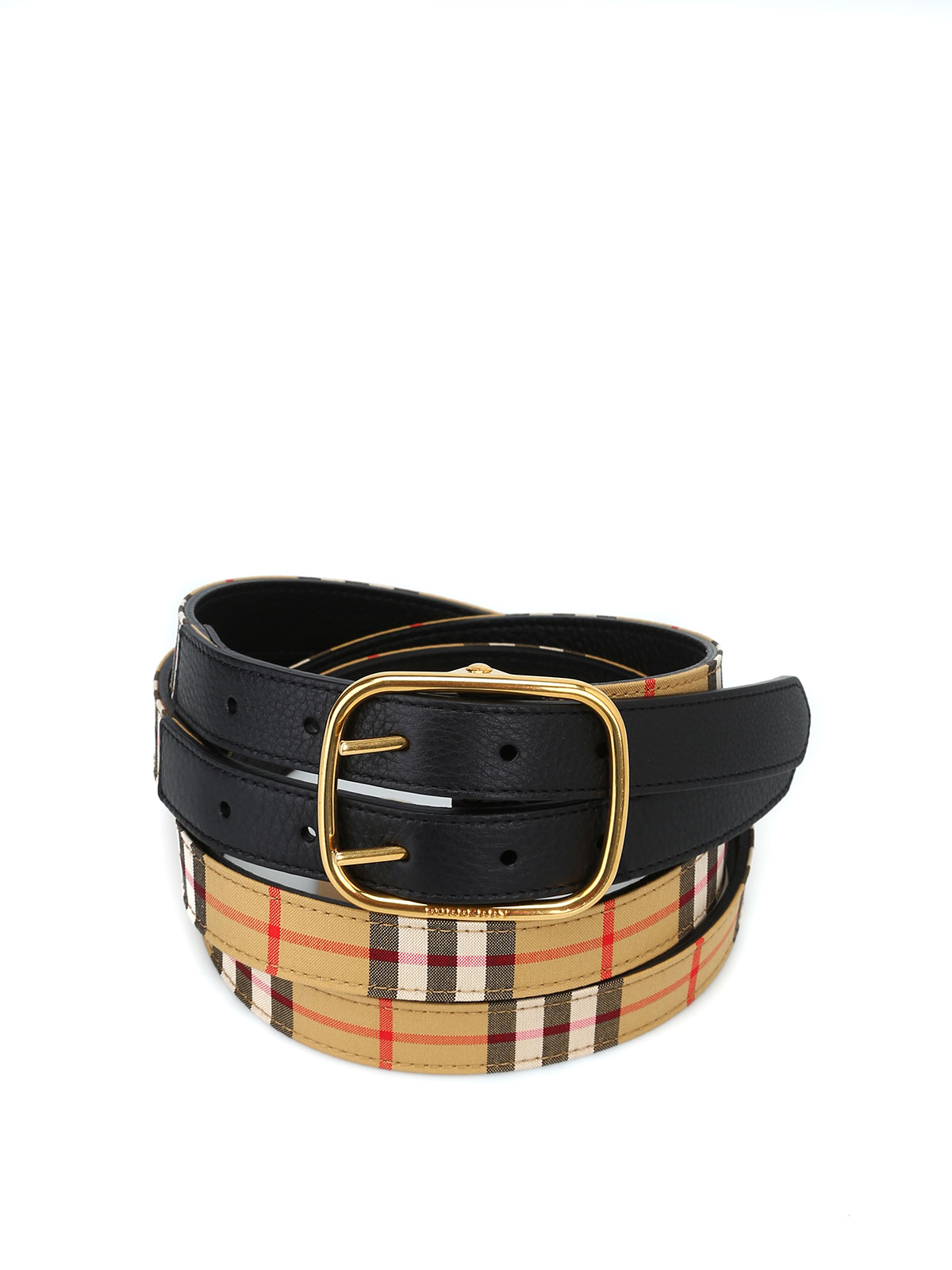 Burberry - Lynton Vintage check double strap belt - belts - 4076751