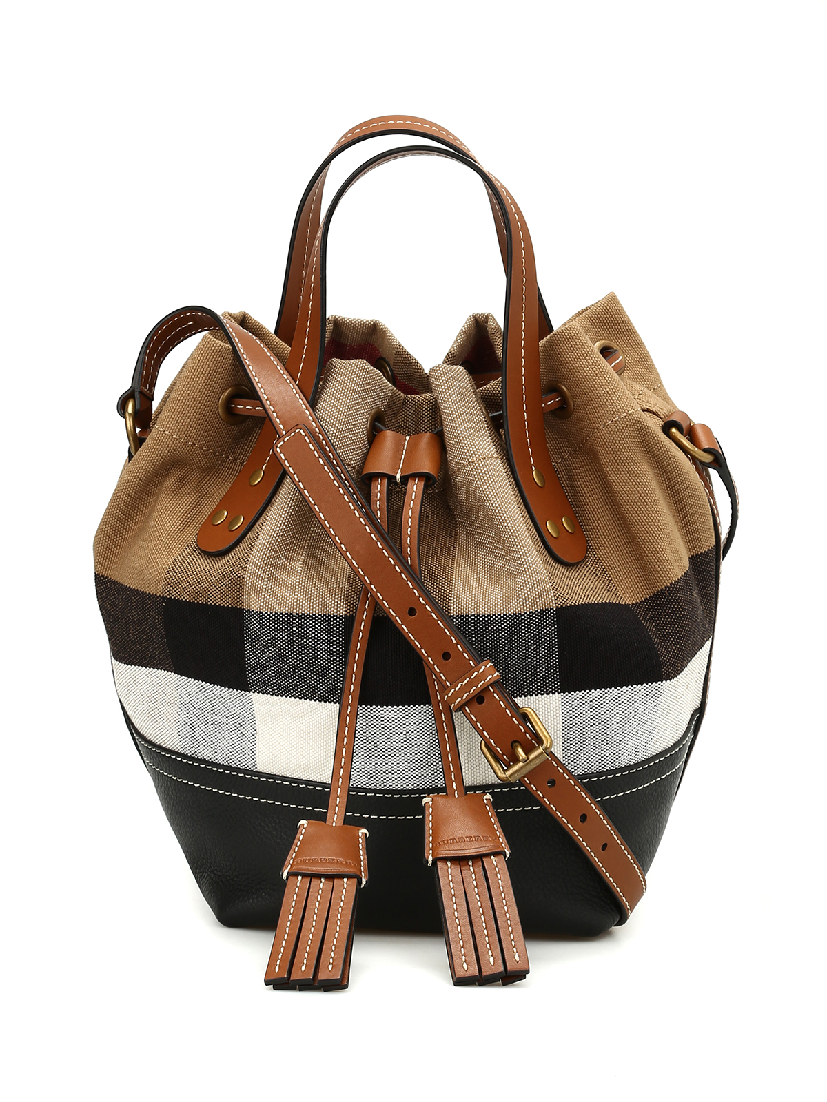Burberry Medium Canvas Check Bucket Bag | Confederated Tribes of the Umatilla Indian Reservation