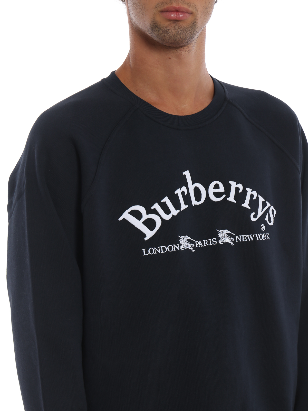 Toneelschrijver Overeenkomstig met Iedereen Sweatshirts & Sweaters Burberry - Battarni Burberrys embroidery navy  sweatshirt - 8003016