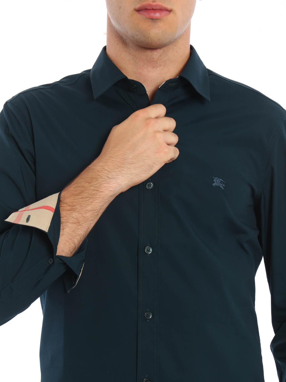 Camisas Burberry - Camisa Verde Oscuro Para Hombre - 4023403 