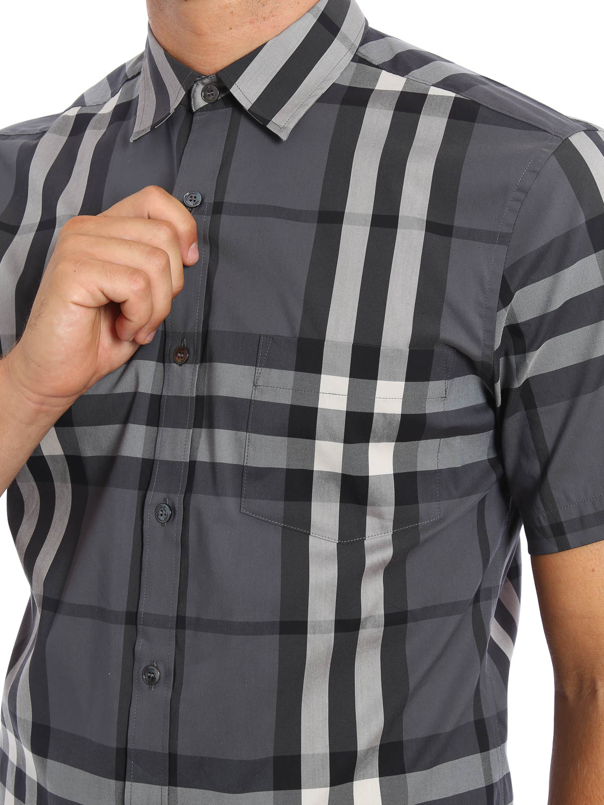 Camisas Burberry - Camisa Gris Para Hombre - 40039351002 