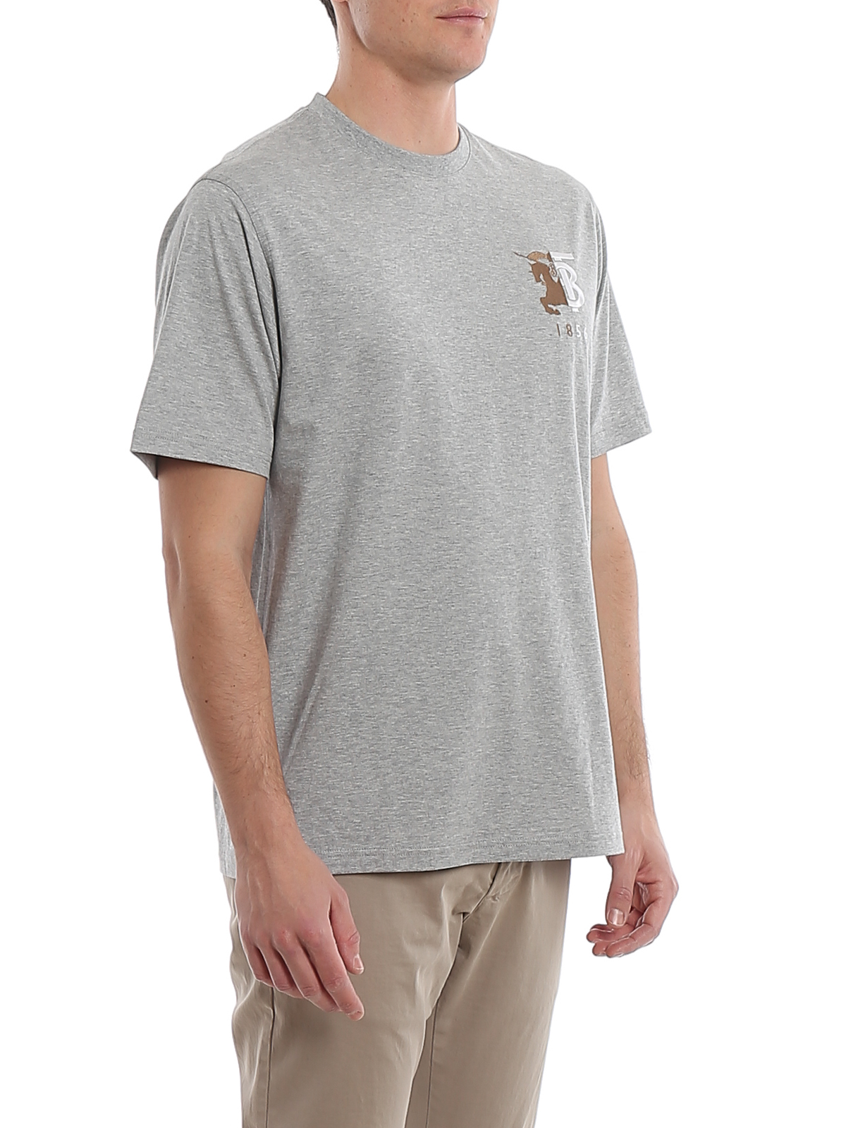 T-shirts Burberry - Hesford TB monogram embroidery T-shirt - 8025650