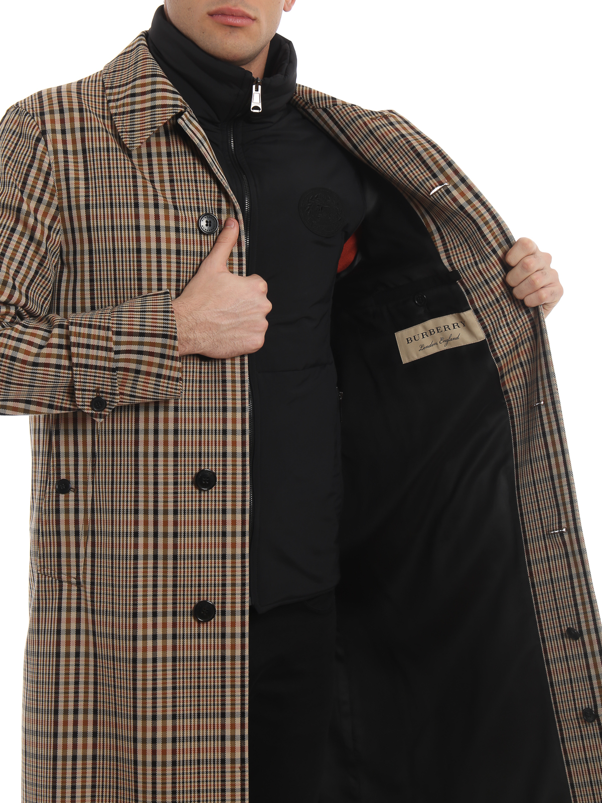 Knee length coats Burberry - Lenthorne car coat with detachable warm vest -  8004874
