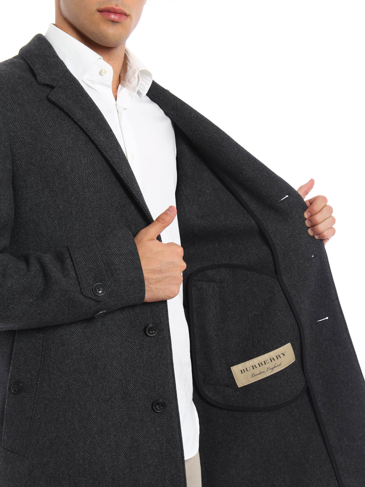 burberry wool blend coat