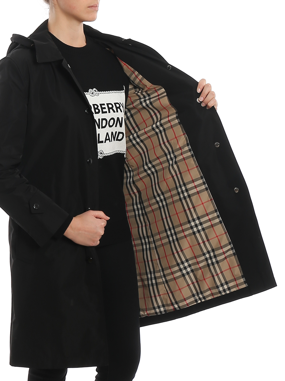 Burberry - Oxclose taffeta car coat - knee length coats - 8022731