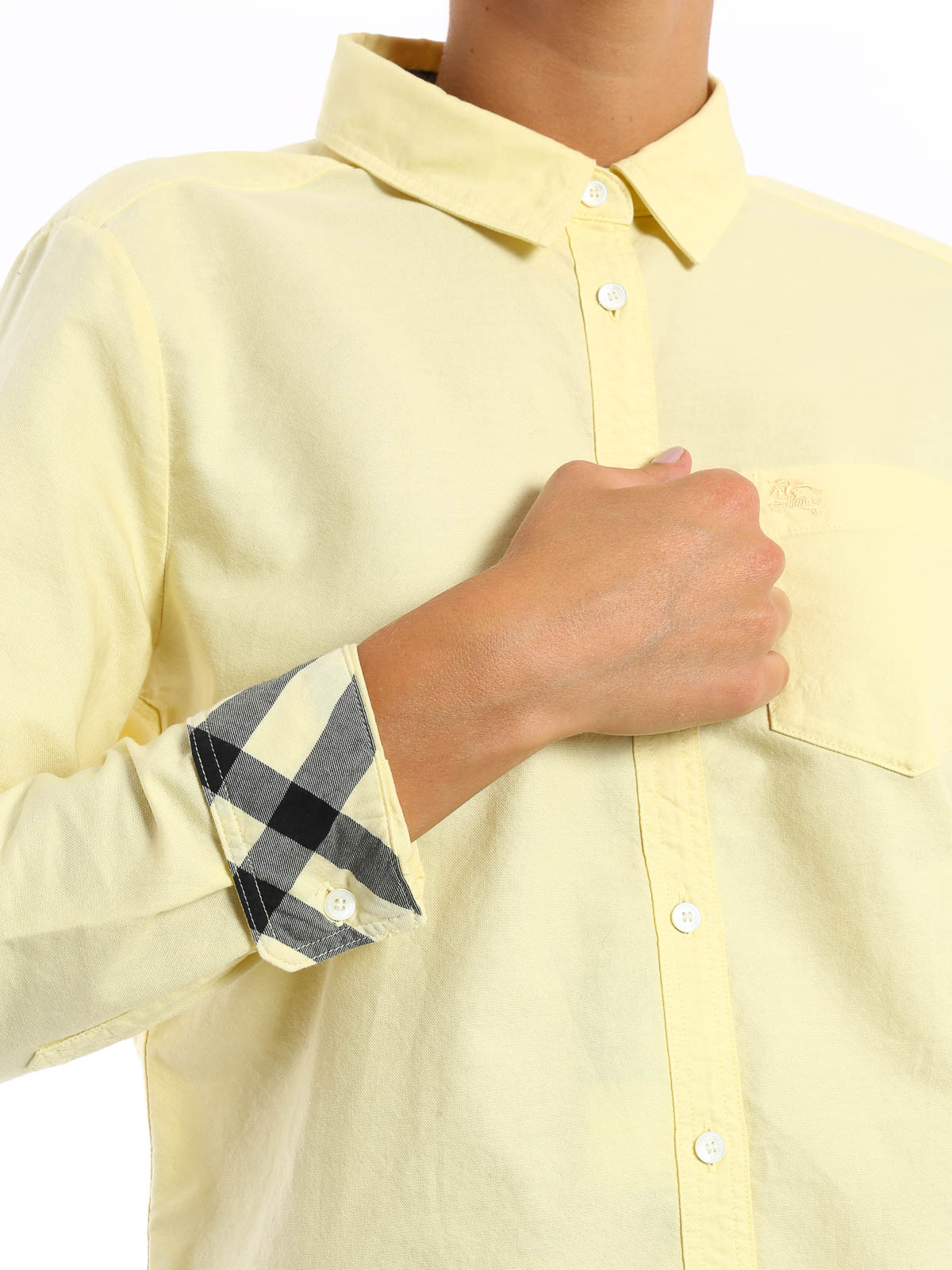 Camisas Burberry - Camisa Amarillo Claro Para Mujer - 40172971 