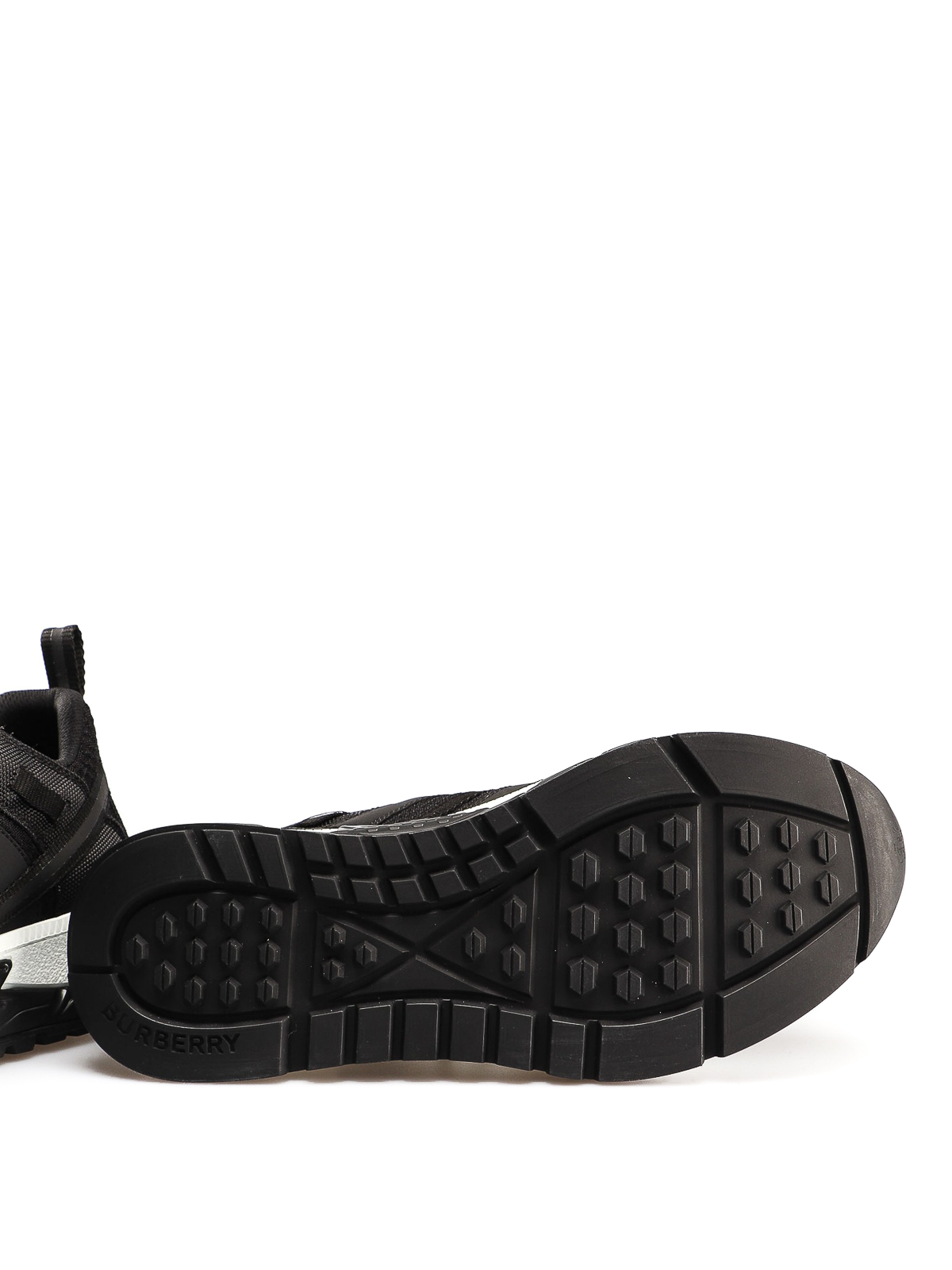 burberry nubuck and mesh sneakers