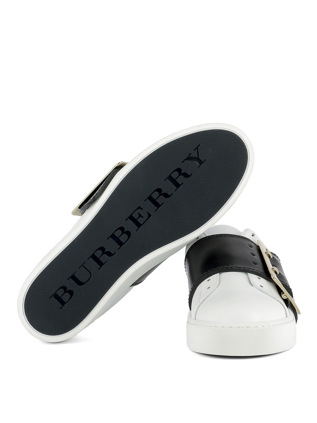 burberry westford leather sneakers