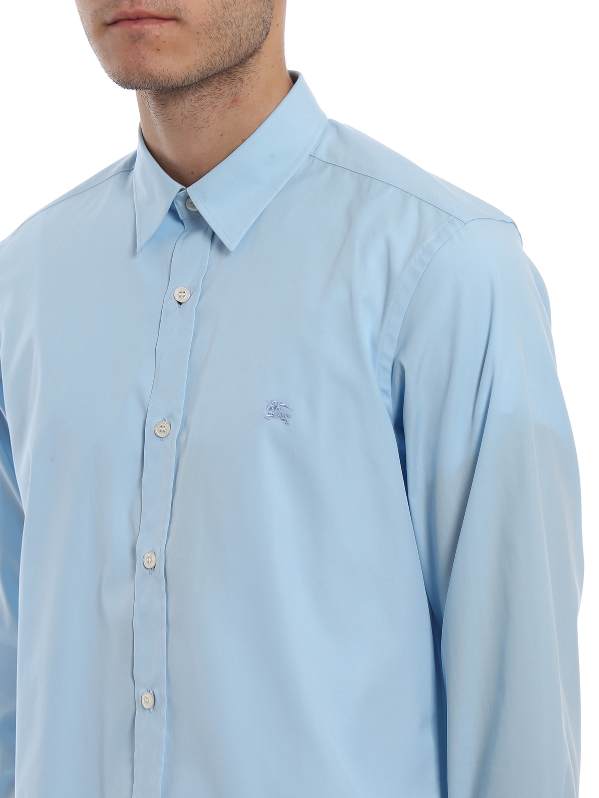 Shirts Burberry - William pale blue poplin shirt - 8003072 