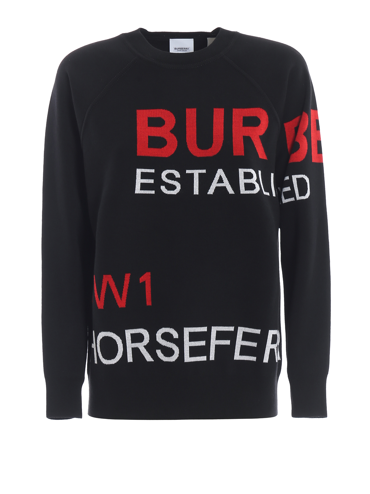 Crew necks Burberry - Acheron Horseferry intarsia merino sweater 