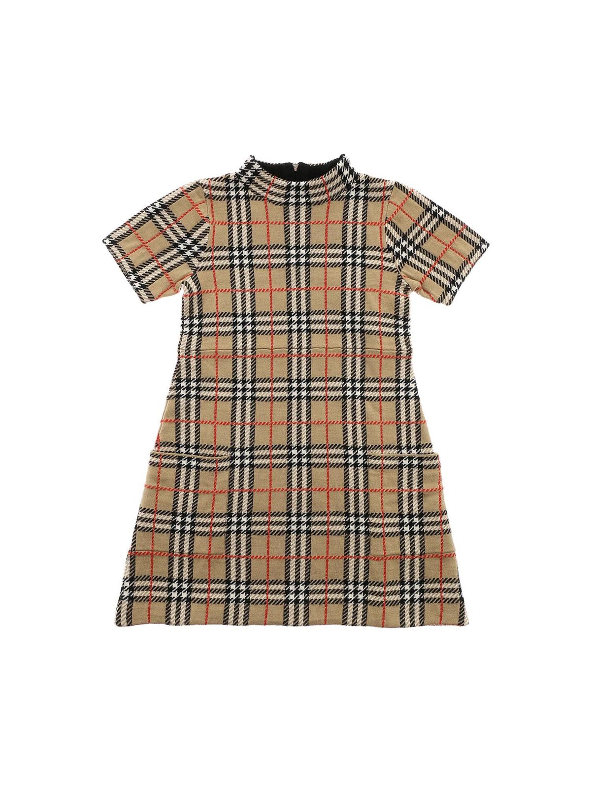 BURBERRY DENISE CHECK DRESS IN BEIGE