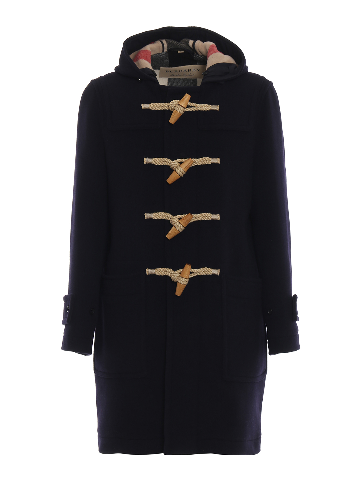 Knee length coats Burberry - Greenwich navy blue duffle coat - 8002440