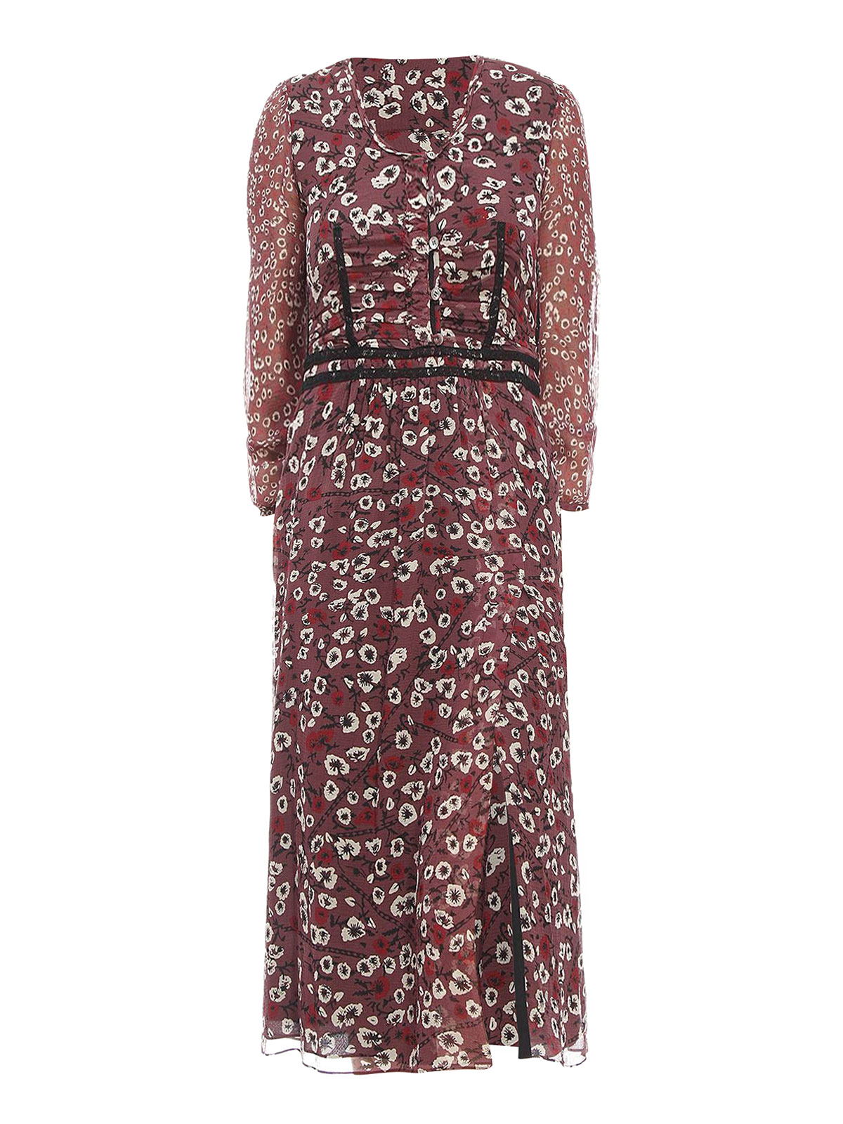Knee length dresses Burberry - Printed silk wrap dress - SEBINABSCQ6840P