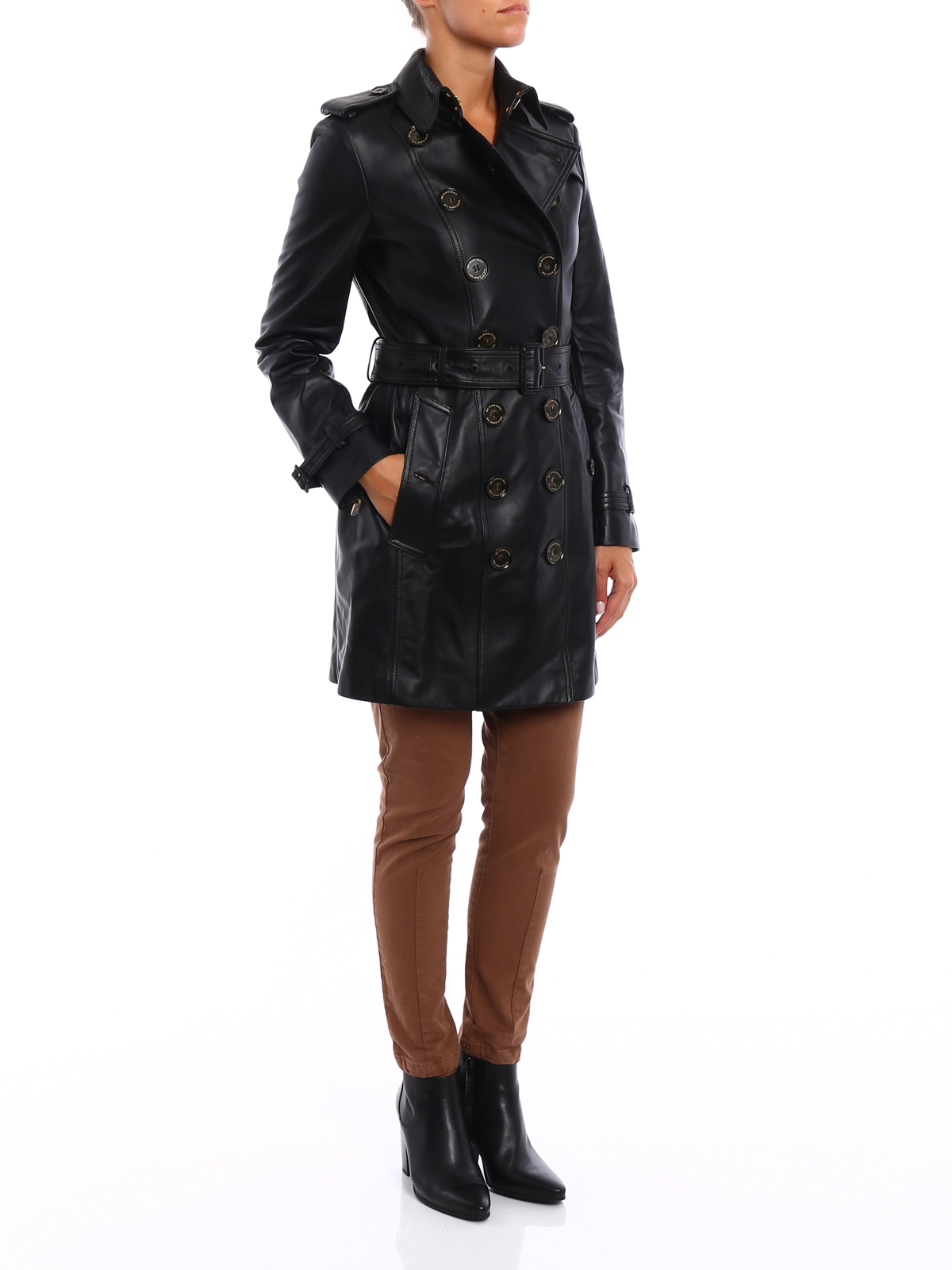 leather trench coat burberry