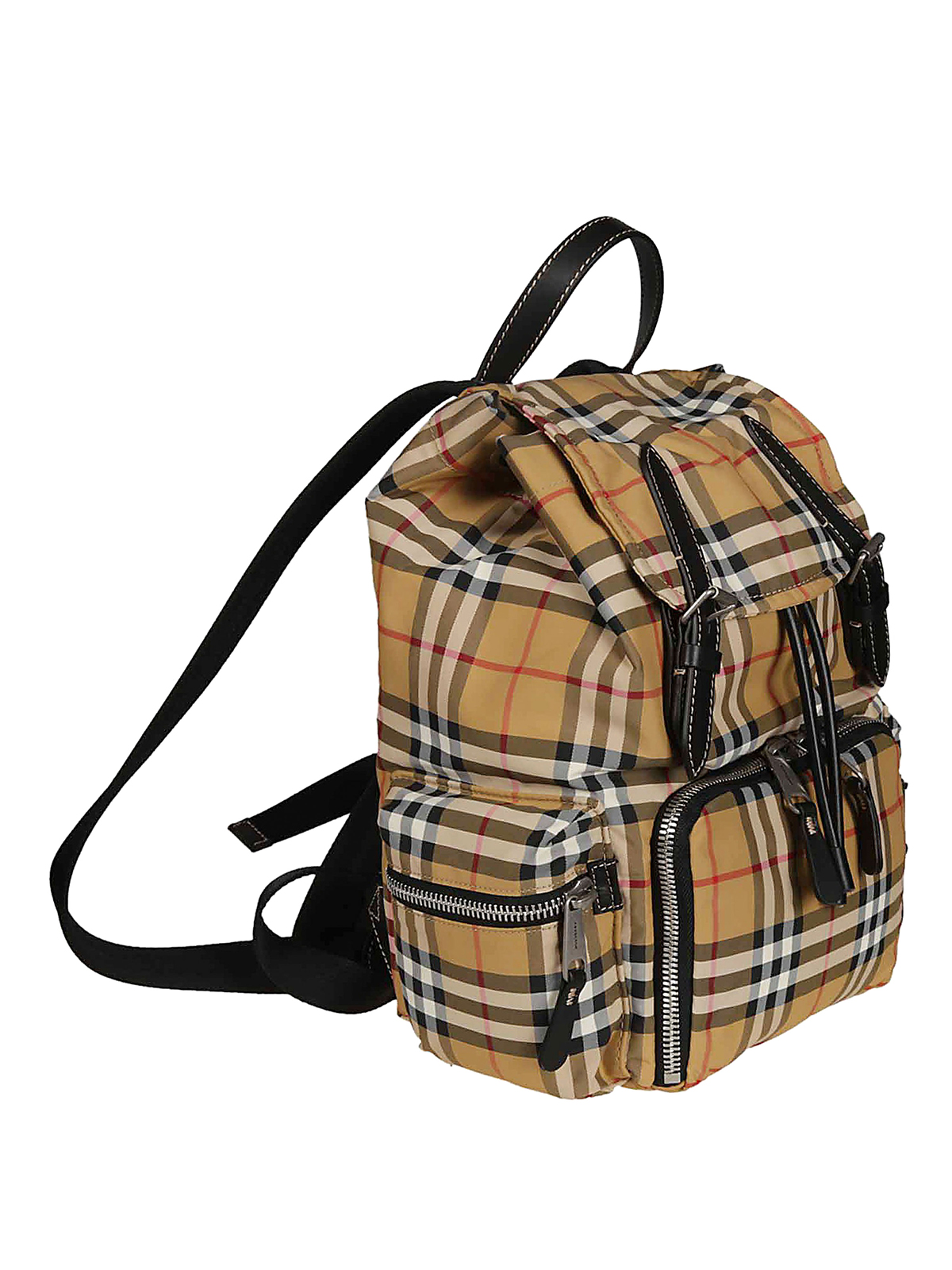 vintage check nylon backpack