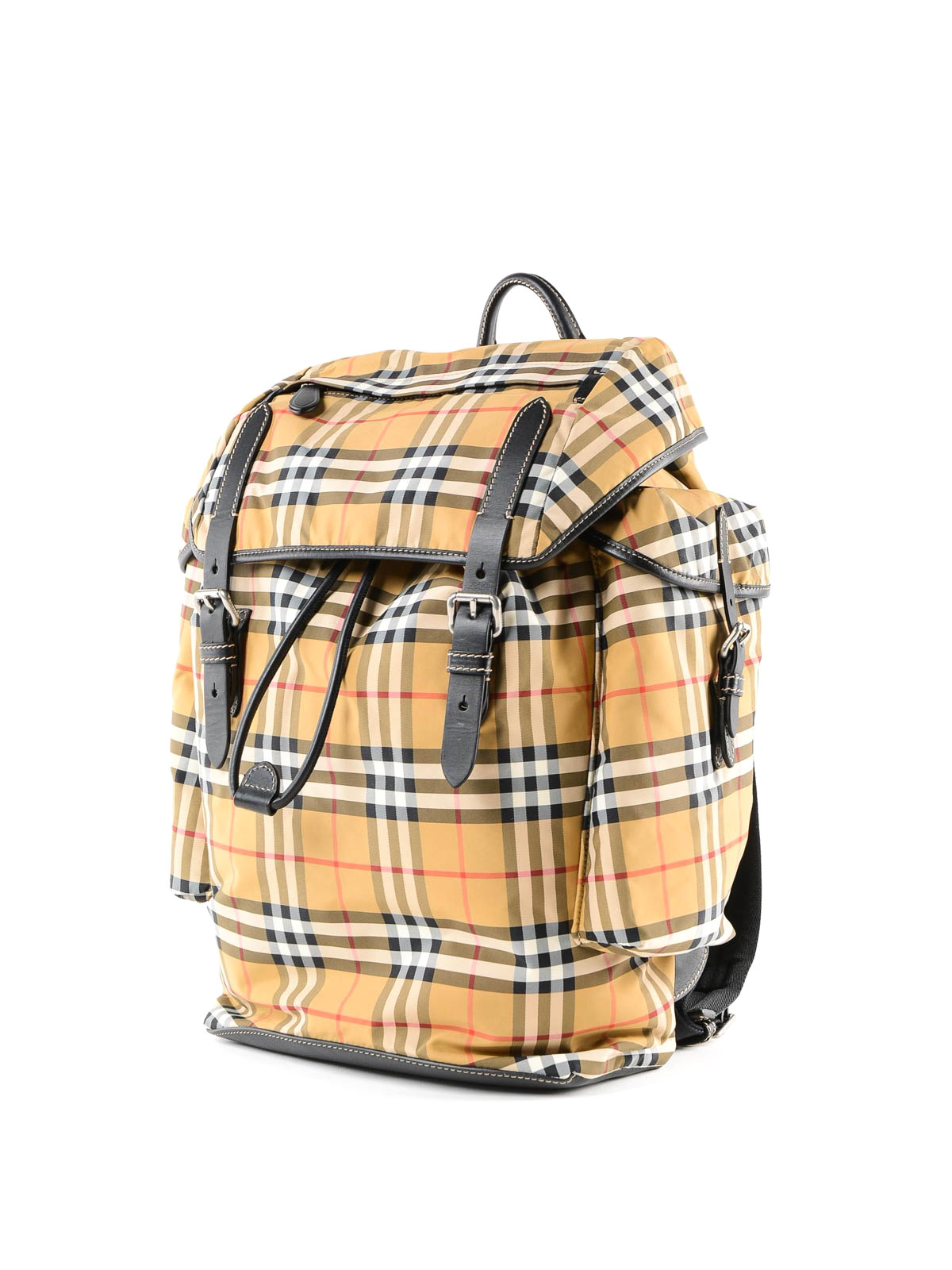 vintage check nylon backpack