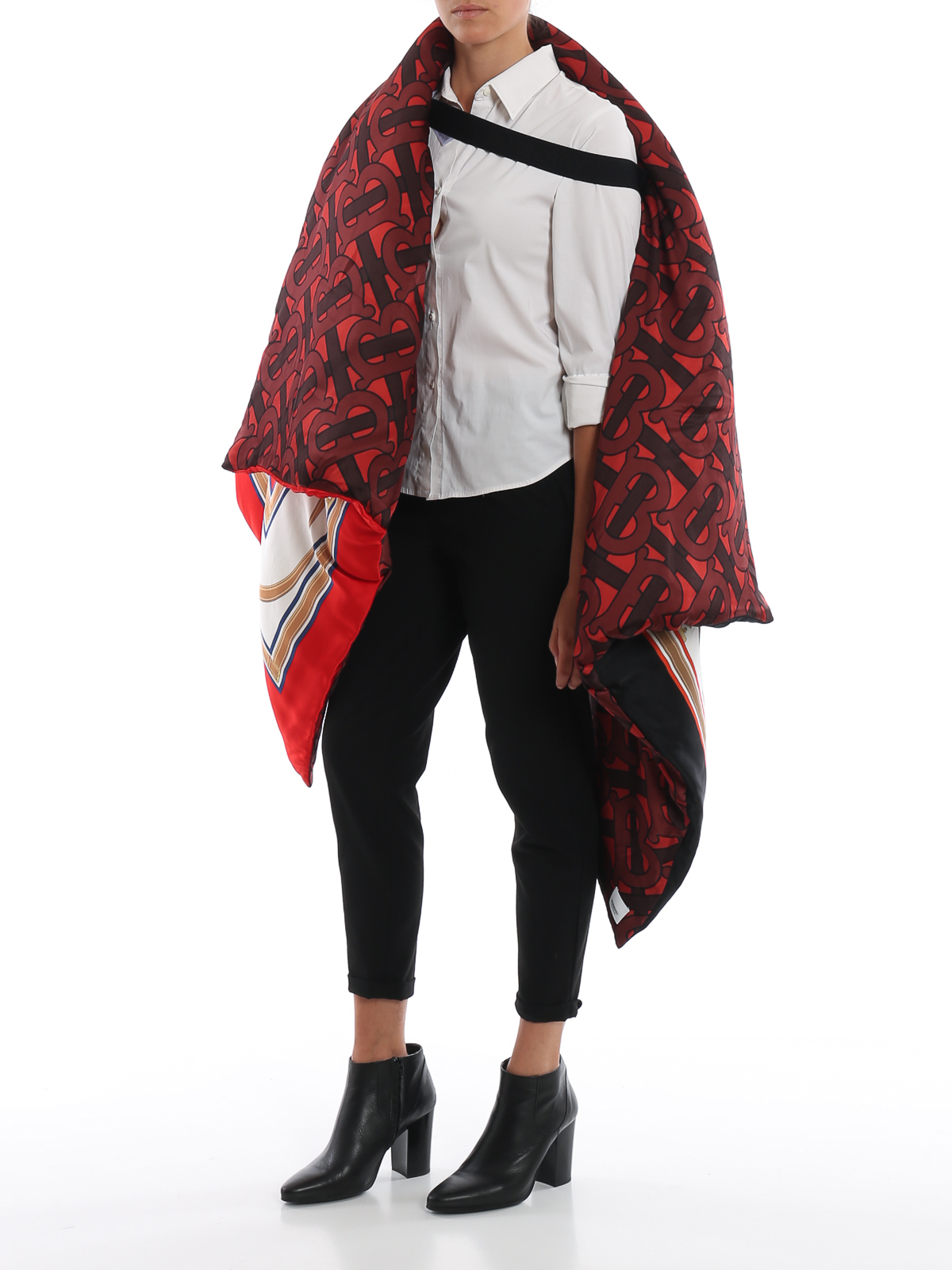 Capes & Ponchos Burberry - TB monogram silk padded oversized cape 