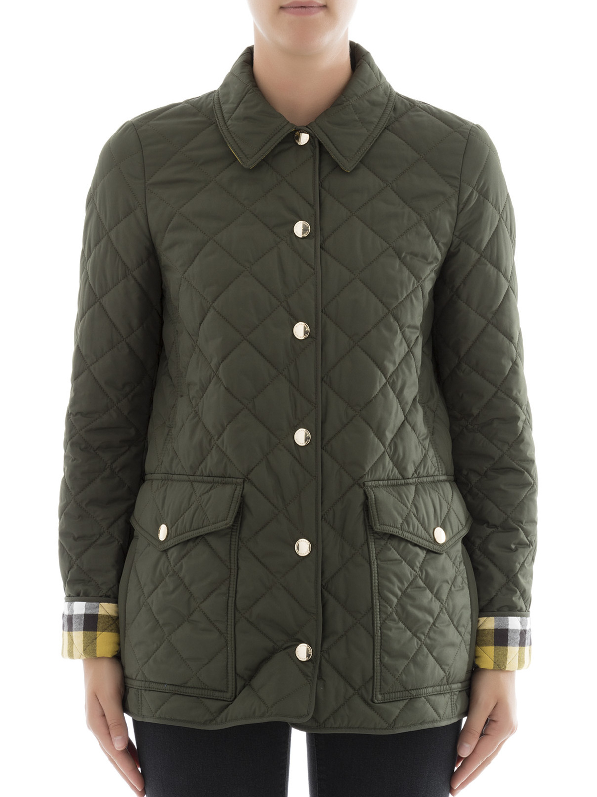 Casual jackets Burberry - Matte quilted nylon casual jacket -  4051184MILITARYGREEN