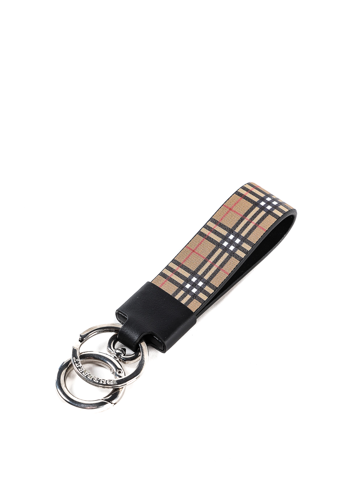 Key holders Burberry - Small check patterned leather key holder - 8006727