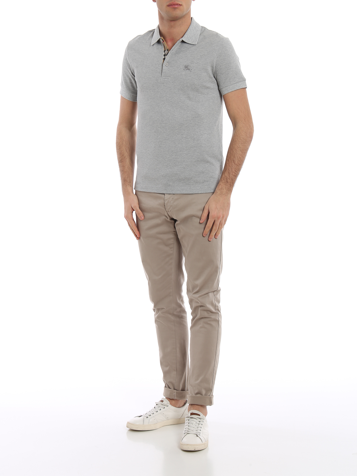 Polo shirts Burberry - Hartford classic grey cotton polo - 8004241