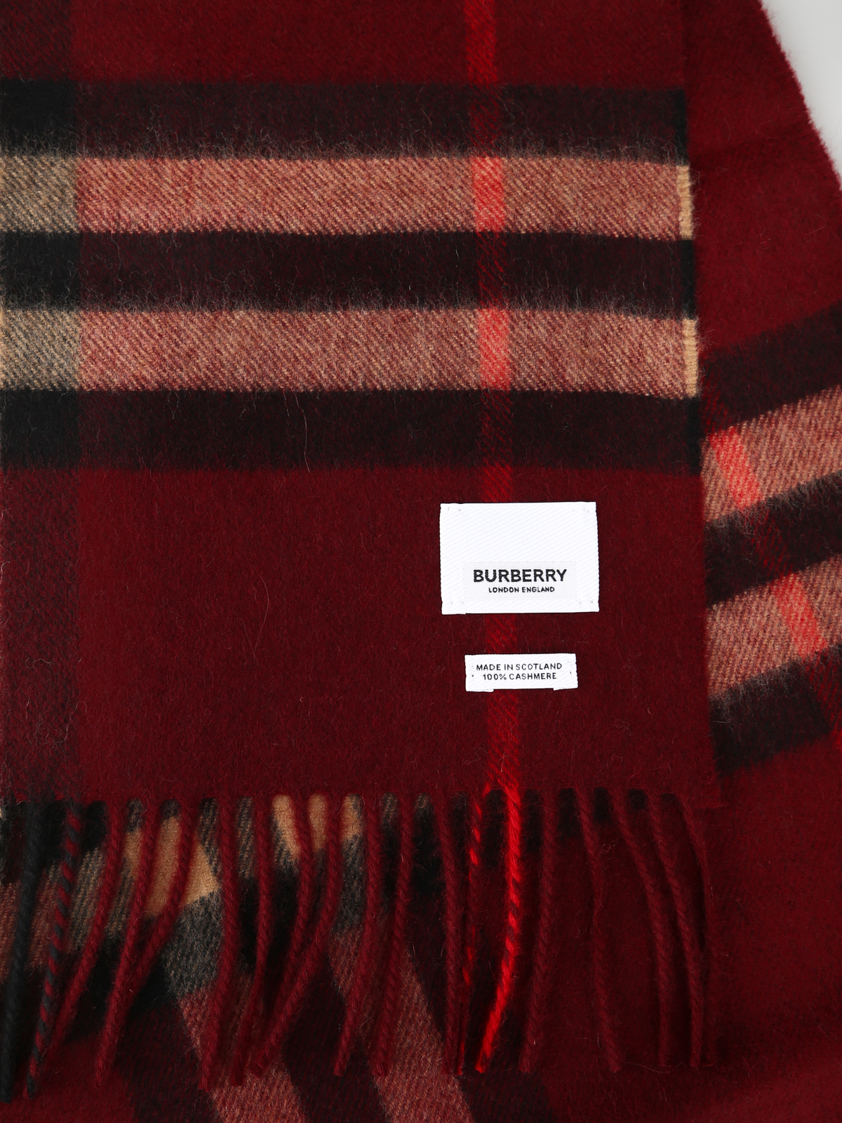 Scarves Burberry - Check patterned cashmere scarf - 8015539 