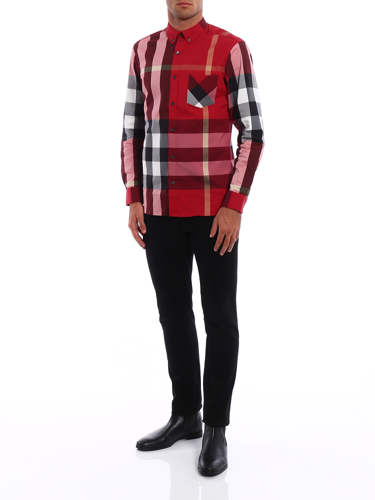 burberry estampado rojo