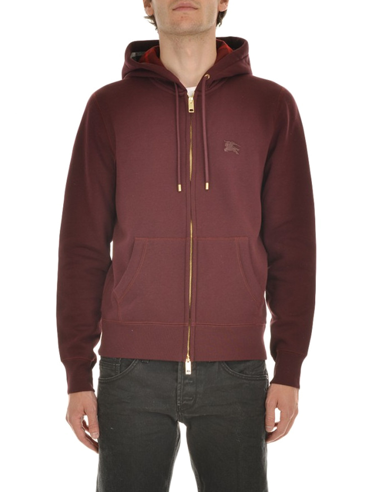 burberry hoodie burgundy