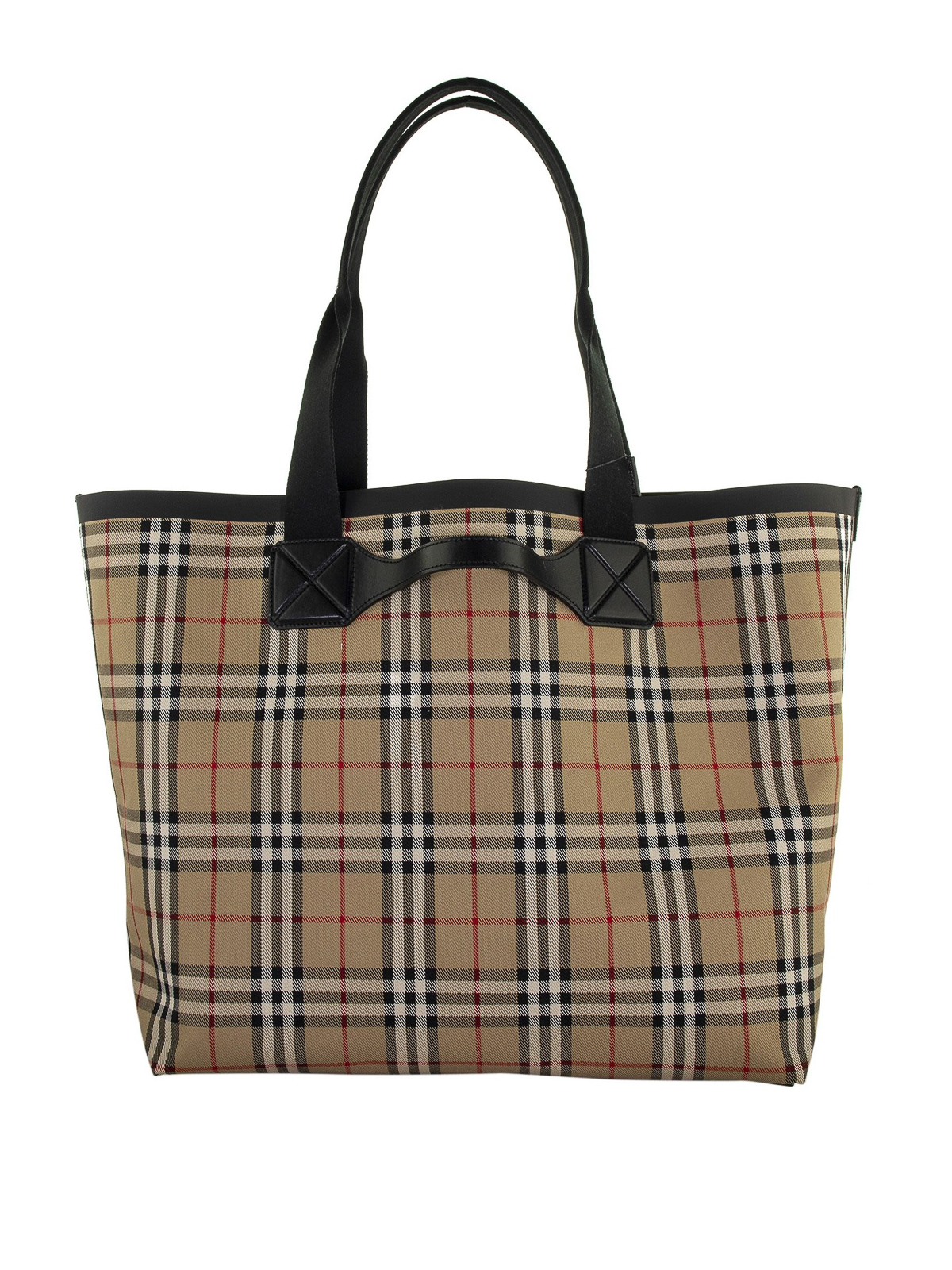 Burberry - Austen Vintage check cotton large tote - totes bags - 8016805