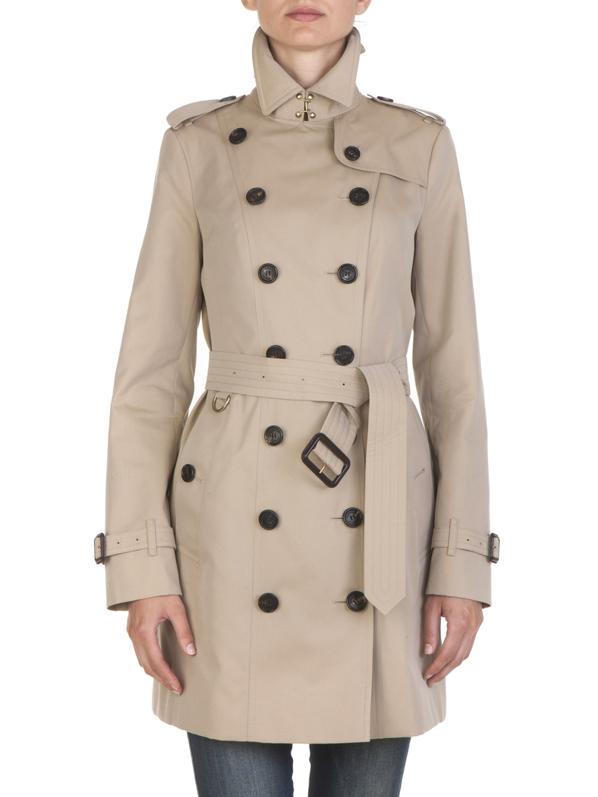 burberry sandringham short trench coat