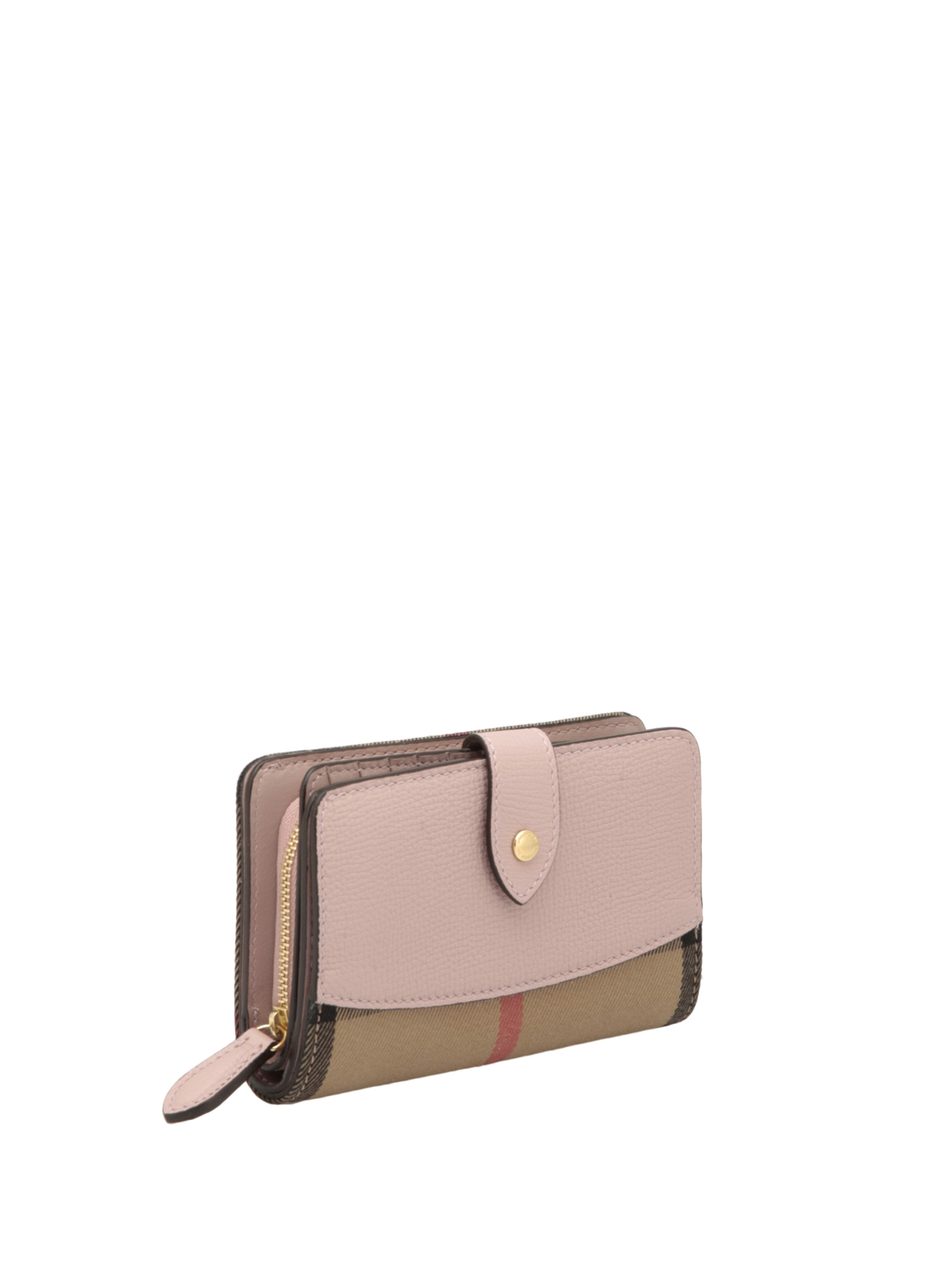 burberry house check and leather wallet