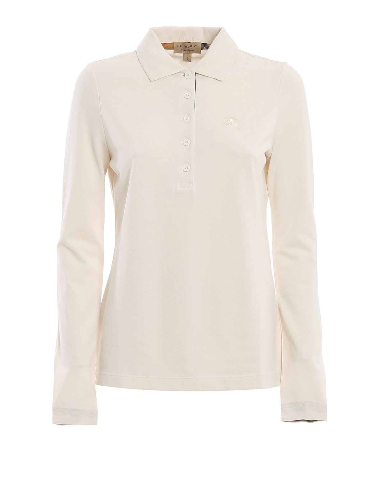 Polo shirts Burberry - Zulia ivory long sleeve polo shirt - 8004799
