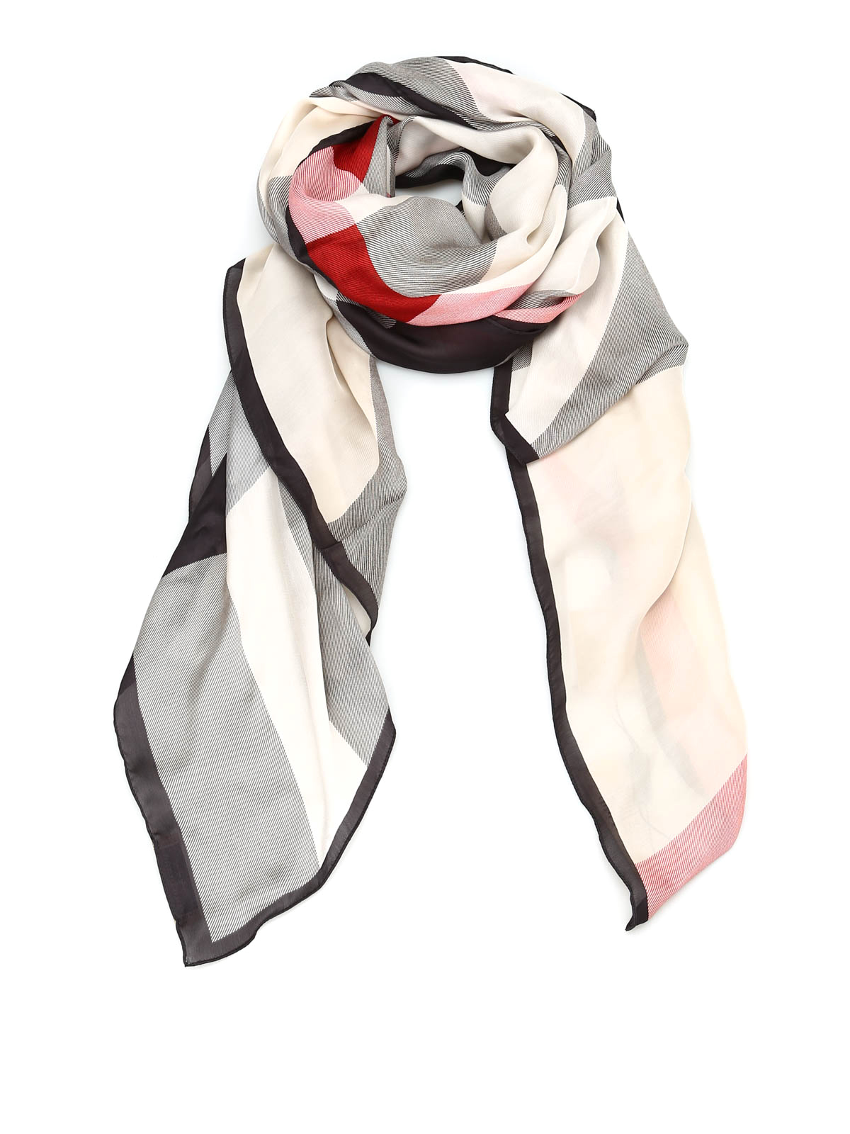 Scarves Burberry - Check silk scarf - 4014871 | Shop online at iKRIX