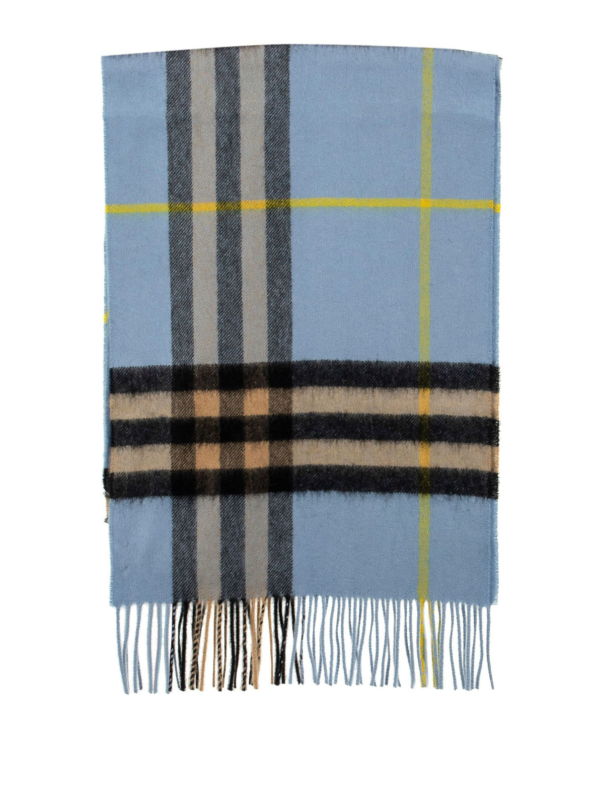 Scarves Burberry - Tartan light blue cashmere scarf - 8004705A4243