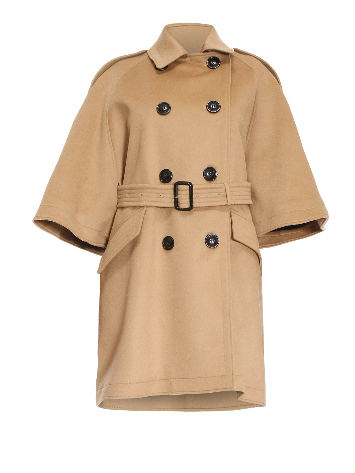 Short coats Burberry - Cape-style wool and cashmere coat - 40293671