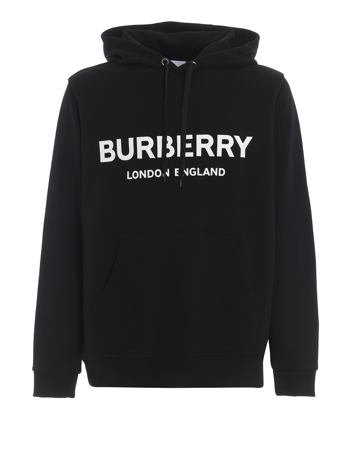 Burberry Lexstone black cotton fleece logo hoodie Sweatshirts