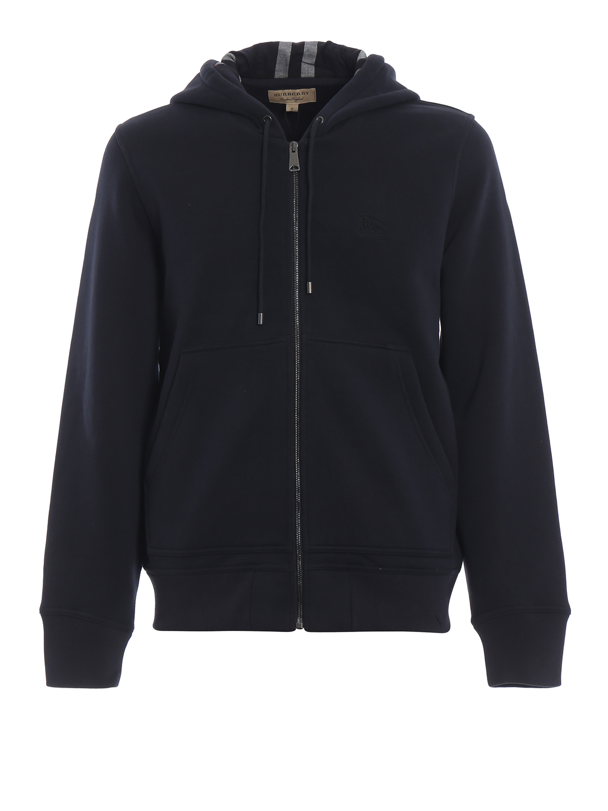 Sweatshirts & Sweaters Burberry - Navy Fordson zip hoodie with check ...