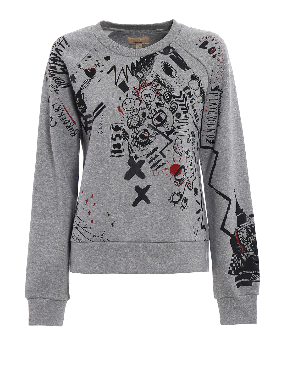 Sweatshirts & Sweaters Burberry - Printed sketches grey sweatshirt 