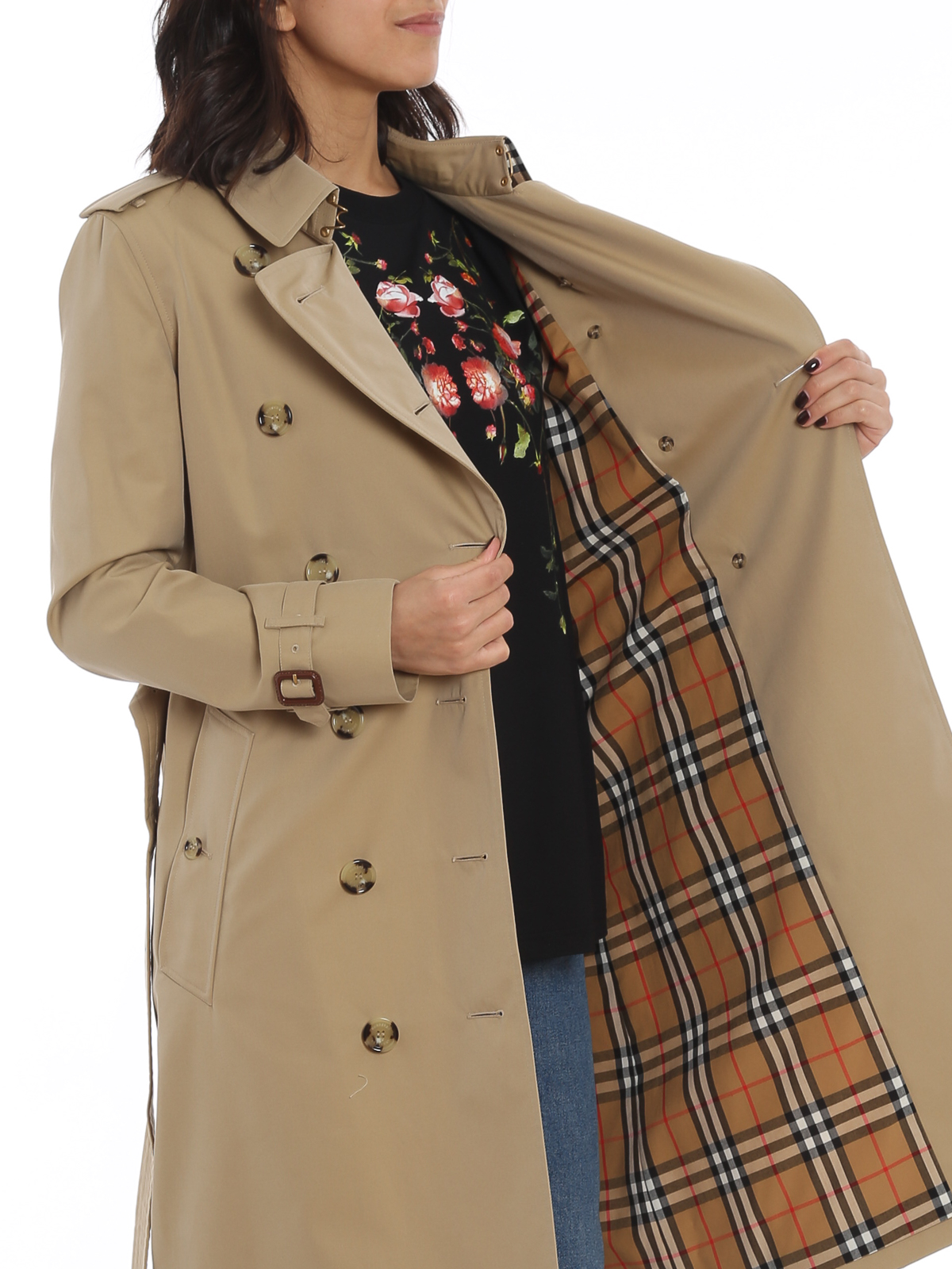 Introducir 93+ imagen burberry long kensington heritage trench coat ...