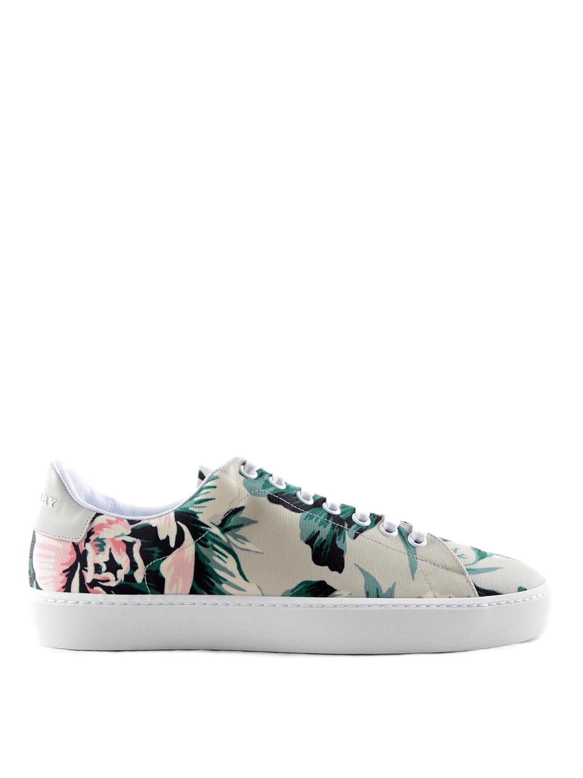 Trainers Burberry - Peony canvas and leather sneakers - 40447001