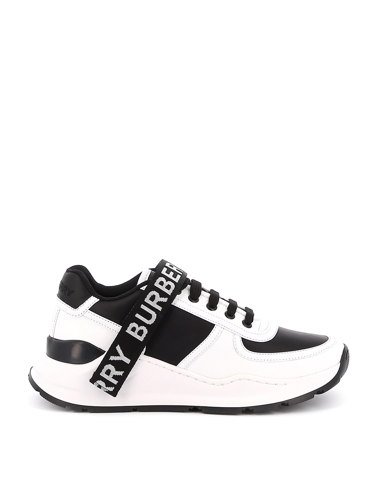 Trainers Burberry - Two-tone leather and nylon sneakers - 8011531