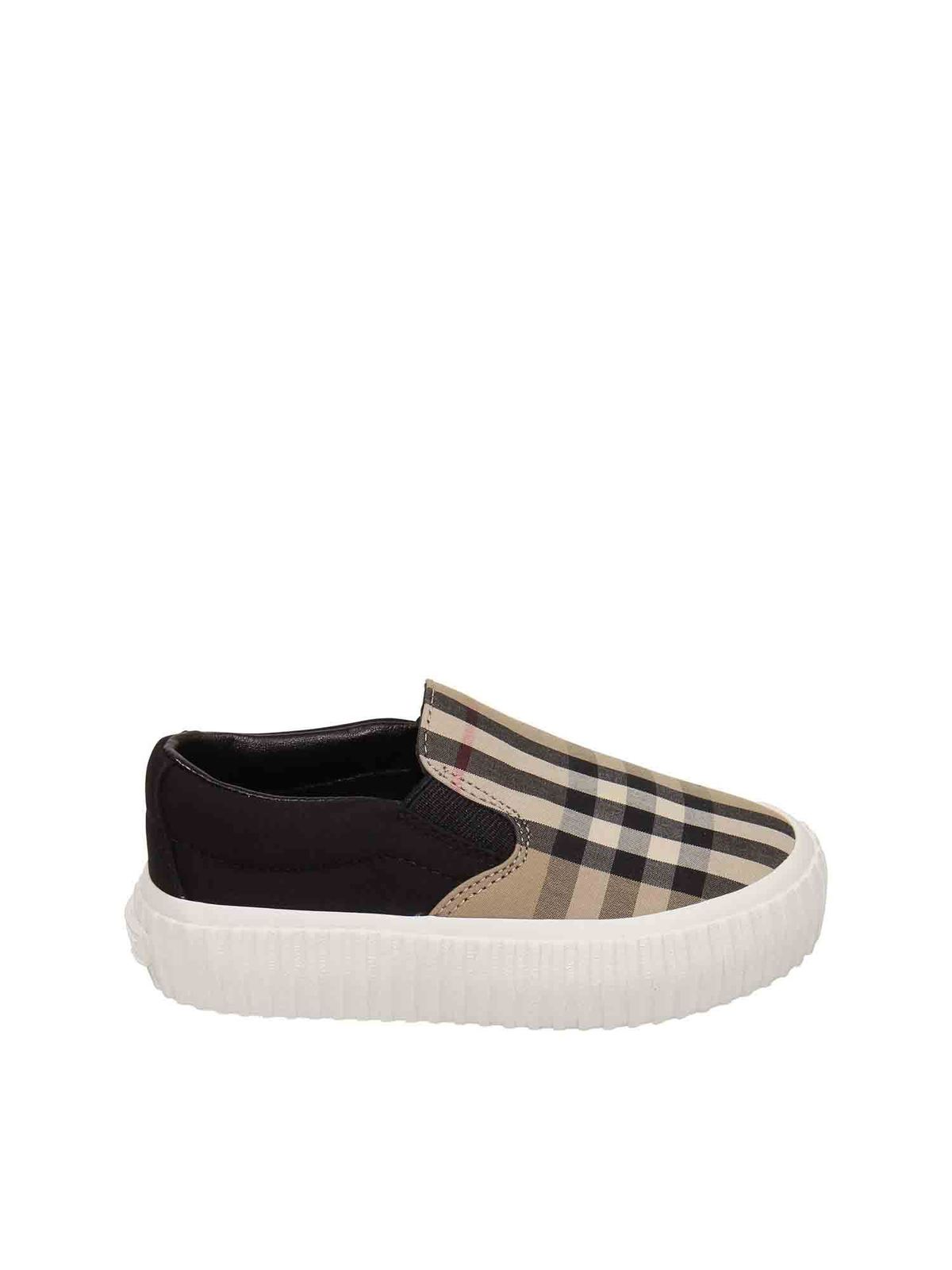 BURBERRY VINTAGE CHECK COTTON SLIP ON