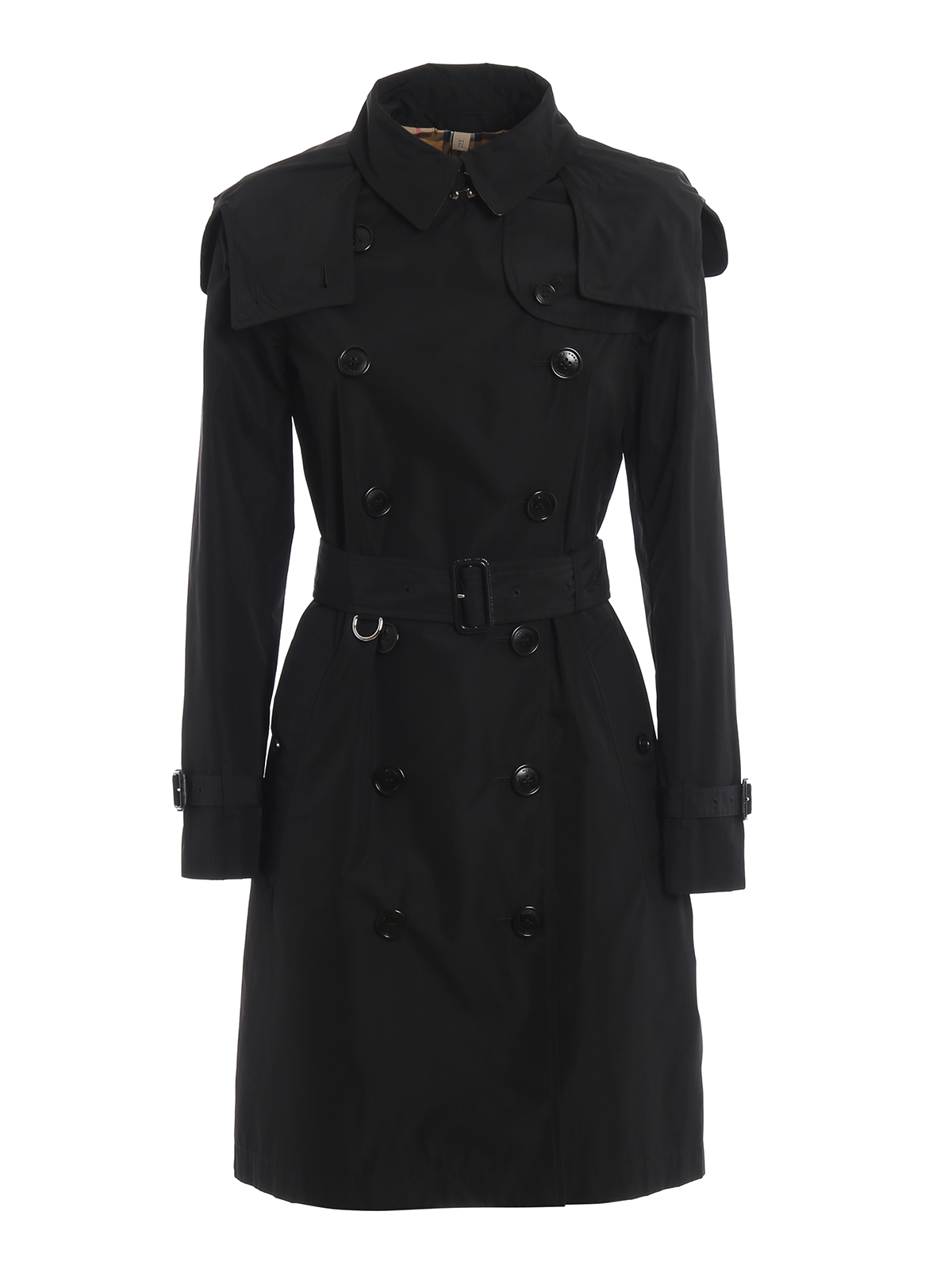 Trench coats Burberry - Kensington black tech fabric trench coat - 8006111